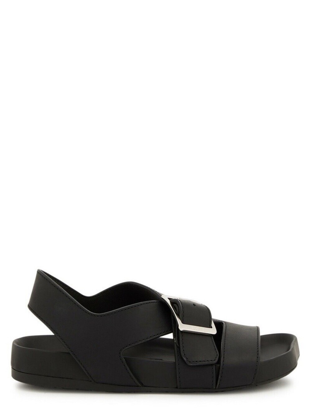 Loewe Black Ease Buckle Leather Sandals 39